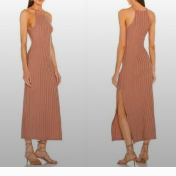 Jonathan Simkhai Standard Megan Ribbed Racer Back  Knit Midi Dress Size XS - Picture 12 of 12